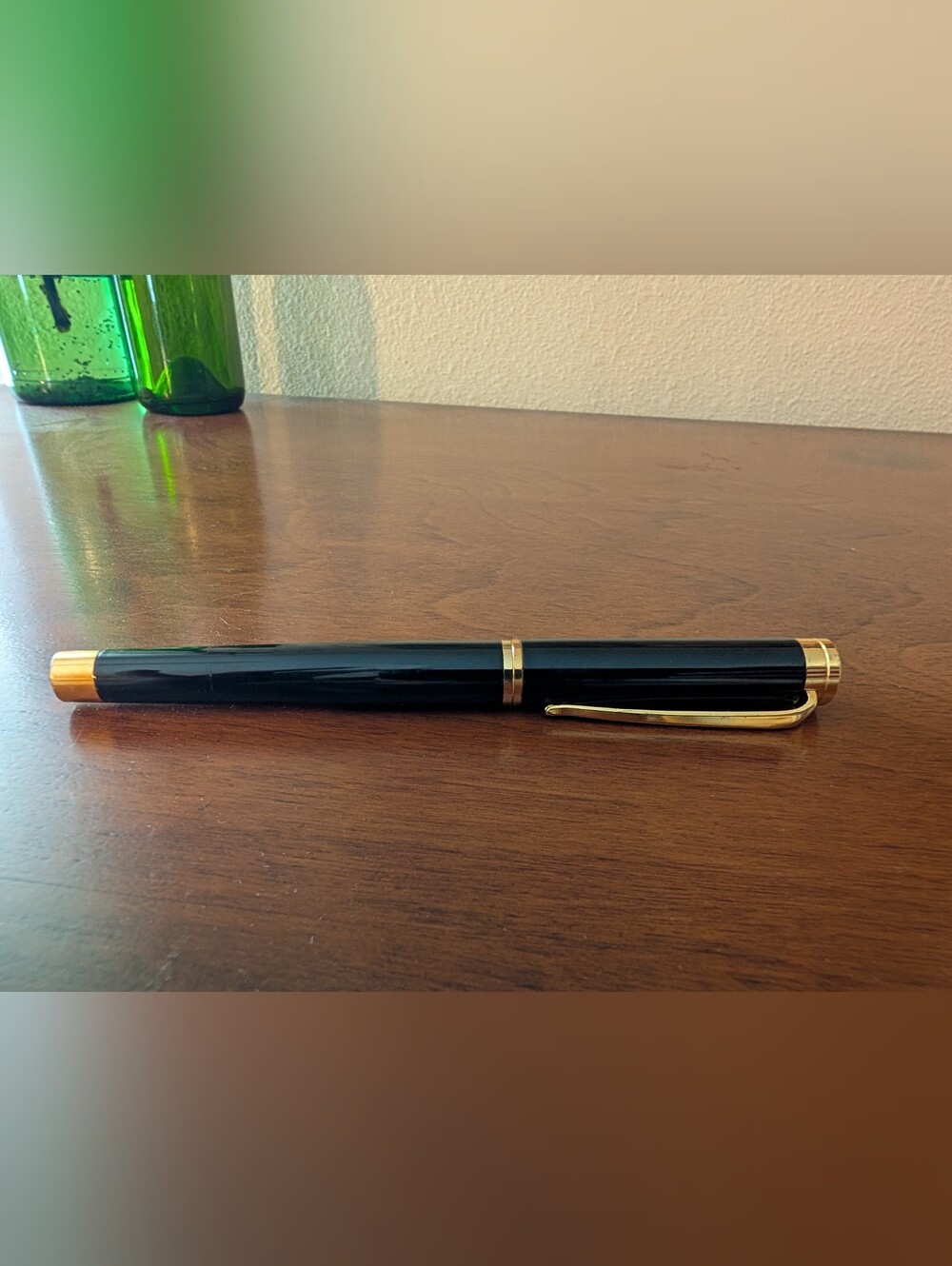 Vintage Bvlgari Gold & Black Fine Tip Pen